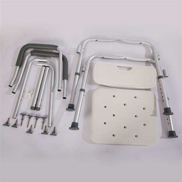 Medical Bathroom Safety Shower Tub Aluminium Alloy Bath Chair Bench with Back & Handle White Medical Bathroom Safety Shower Tub Aluminium Alloy Bath Chair Bench with Back & Handle White