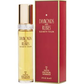 DIAMONDS & RUBIES by Elizabeth Taylor (Scent: Lily, Red rose, Almond wood, Peach, Lilac, Option: WOMEN, size: 1.7 OZ)