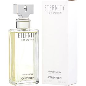 ETERNITY by Calvin Klein (Scent: Sage, Freesia, Mandarin Orange, Green Notes, Citruses, Marigold, Jasmine, Narcissus, Violet, Rose, Lily of the Valley, Carnation, Lily, Heliotrope, Musk, Patchouli, Amber, Sandalwood, Option: WOMEN, size: 3.4 OZ)