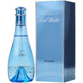 COOL WATER by Davidoff (Scent: Melon, Lily, Calone, Lotus, Black Currant, Lemon, Quince, Pineapple, Lily of the Valley, Water Lily, Rose, Jasmine, Lotus, Hawthorn, Honey, Raspberry, Musk, Vetiver, Sandalwood, Peach, Vanilla, Violet Root, Blackberry, Option: WOMEN, size: 3.4 OZ)