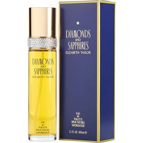 DIAMONDS & SAPPHIRES by Elizabeth Taylor (Scent: a fresh cut floral bouquet of lily of the valley, rose, ylang-ylang, jasmine and spice.  A later hint of musky sandalwood., Option: WOMEN, size: 3.3 OZ)