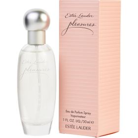 PLEASURES by Estee Lauder (Scent: Red Berries, Freesia, Green Notes, Violet, Violet Leaf, Pink Pepper, Tuberose, Jasmine, Lilac, Karo Karounde, Geranium, Lily, Rose, Lily of the Valley, Peony, Cedar, Musk, Patchouli, Sandalwood, Option: WOMEN, size: 1 OZ)
