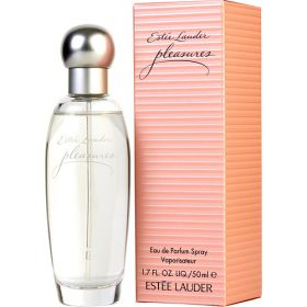PLEASURES by Estee Lauder (Scent: Red Berries, Freesia, Green Notes, Violet, Violet Leaf, Pink Pepper, Tuberose, Jasmine, Lilac, Karo Karounde, Geranium, Lily, Rose, Lily of the Valley, Peony, Cedar, Musk, Patchouli, Sandalwood, Option: WOMEN, size: 1.7 OZ)