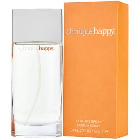 HAPPY by Clinique (Scent: Apple, Bergamot, Plum, Orange, Indian Mandarin, Blood Grapefruit, Rose, Lily of the Valley, Freesia, Orchid, Musk, Amber, Magnolia, Lily, Mimosa, Option: WOMEN, size: 3.4 OZ)