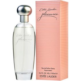 PLEASURES by Estee Lauder (Scent: Red Berries, Freesia, Green Notes, Violet, Violet Leaf, Pink Pepper, Tuberose, Jasmine, Lilac, Karo Karounde, Geranium, Lily, Rose, Lily of the Valley, Peony, Cedar, Musk, Patchouli, Sandalwood, Option: WOMEN, size: 3.4 OZ)