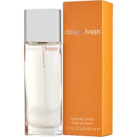 HAPPY by Clinique (Scent: Apple, Bergamot, Plum, Orange, Indian Mandarin, Blood Grapefruit, Rose, Lily of the Valley, Freesia, Orchid, Musk, Amber, Magnolia, Lily, Mimosa, Option: WOMEN, size: 1.7 OZ)