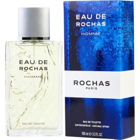 EAU DE ROCHAS by Rochas (Scent: Lime, Mandarin orange, Basil, Lemon verbena, Bergamot, Option: MEN, size: 3.3 OZ)