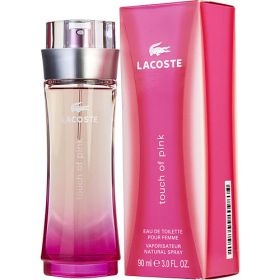 TOUCH OF PINK by Lacoste (Scent: Cardamom, Blood Orange, Peach, Coriander, Orange, Cardamom, Violet Leaf, Jasmine, Coriander, Carrot Seeds, Vanilla, Musk, Sandalwood, Option: WOMEN, size: 3 OZ)