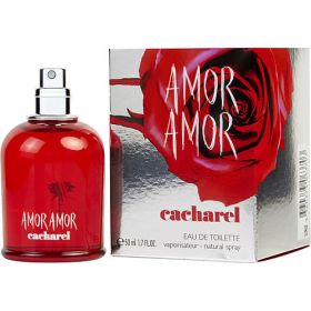 AMOR AMOR by Cacharel (Scent: Grapefruit, Cassia, Mandarin Orange, Bergamot, Orange, Black Currant, Lily of the Valley, Rose, Jasmine, Lily, Apricot, Musk, Virginia Cedar, Vanilla, Tonka Bean, Amber, Option: WOMEN, size: 1.7 OZ)