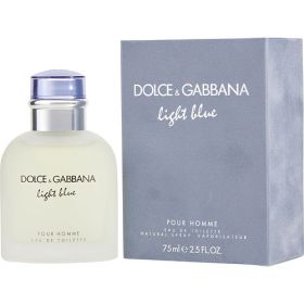 D & G LIGHT BLUE by Dolce & Gabbana (Scent: Bergamot, Grapefruit, Juniper, Sicilian Mandarin, Pepper, Brazilian Rosewood, Rosemary, Incence, Oakmoss, Musk, Option: MEN, size: 2.5 OZ)