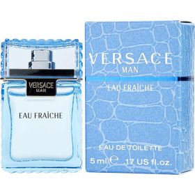 VERSACE MAN EAU FRAICHE by Gianni Versace (Scent: broom, violet, musk, tea tree oil, cedar, Option: MEN, size: 0.17 OZ)