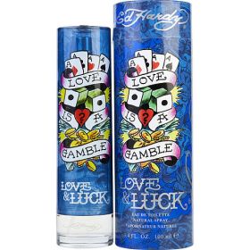 ED HARDY LOVE & LUCK by Christian Audigier (Scent: mandarin, cardamom. bergamot, orange, cypress, violet, absinthe, sage, dark vetiver, agarwood, musk, cedarwood, Option: MEN, size: 3.4 OZ)