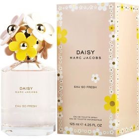 MARC JACOBS DAISY EAU SO FRESH by Marc Jacobs (Scent: Pear, Raspberry, Green Notes, Grapefruit, Apple Blossom, Litchi, Violet, Rose, Jasmine, Plum, Virginia Cedar, Musk, Option: WOMEN, size: 4.2 OZ)