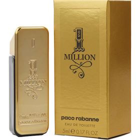 PACO RABANNE 1 MILLION by Paco Rabanne (Scent: Blood Mandarin, Mint, Grapefruit, Spicy Notes, Cinnamon, Rose, Indian Patchouli, Amber, Woody Notes, Leather, Option: MEN, size: 0.17 OZ)