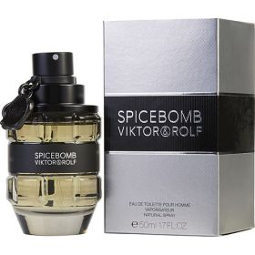 SPICEBOMB by Viktor & Rolf (Scent: Elemi, Pink Pepper, Grapefruit, Bergamot, Paprika, Cinnamon, Saffron, Leather, Tobacco, Vetiver, Option: MEN, size: 1.7 OZ)