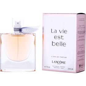 LA VIE EST BELLE by Lancome (Scent: Pear, Black Currant, Orange Blossom, Jasmine, Iris, Praline, Vanilla, Tonka Bean, Patchouli, Option: WOMEN, size: 2.5 OZ)