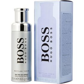 BOSS BOTTLED TONIC by Hugo Boss (Scent: Apple, Lemon, Bitter Orange, Grapefruit, Geranium, Cloves, Cinnamon, Ginger, Woody Notes, Vetiver, Option: MEN, size: 3 OZ)