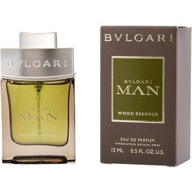 BVLGARI MAN WOOD ESSENCE by Bvlgari (Scent: Coriander Leaf, Lemon Zest, Citruses with sugar, Cypress, Vetiver, Cedar, Benzoin, Option: MEN, size: 0.5 OZ)
